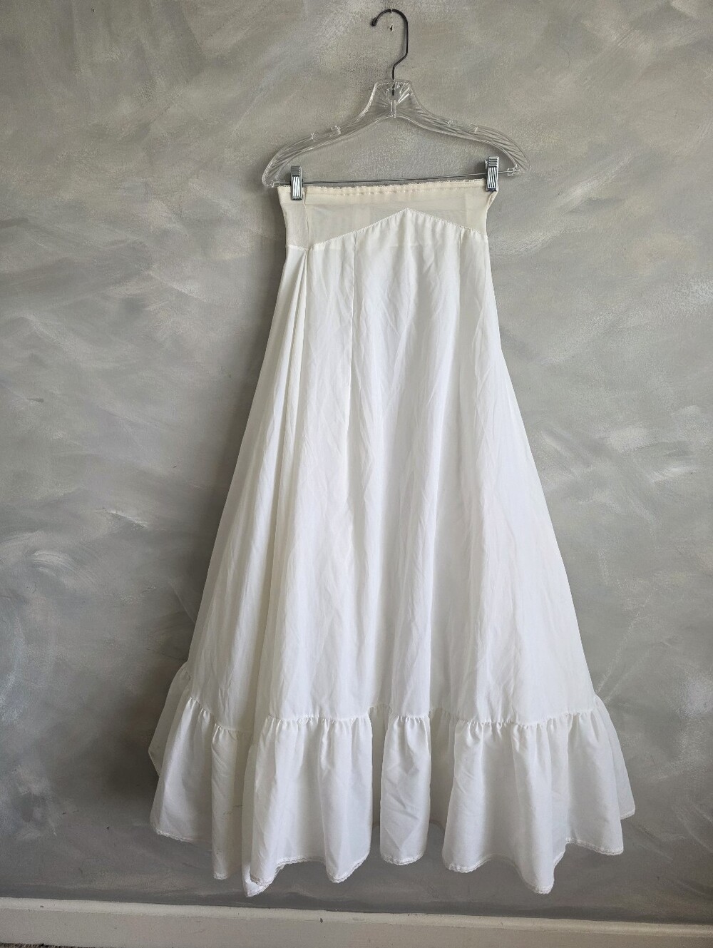 Vtg 80s Petticoat Place Bridal Crinoline Slip Dress Underskirt White Sz 12 USA